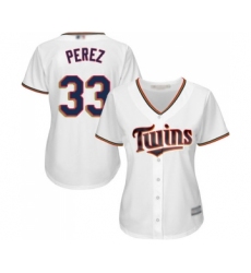 Women's Minnesota Twins #33 Martin Perez Replica White Home Cool Base Baseball Jersey