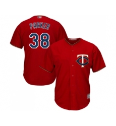 Youth Minnesota Twins #38 Blake Parker Replica Scarlet Alternate Cool Base Baseball Jersey
