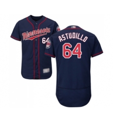 Men's Minnesota Twins #64 Willians Astudillo Navy Blue Alternate Flex Base Authentic Collection Baseball Jersey