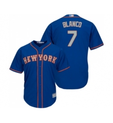 Men's New York Mets #7 Gregor Blanco Replica Royal Blue Alternate Road Cool Base Baseball Jersey