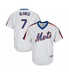 Men's New York Mets #7 Gregor Blanco Replica White Alternate Cool Base Baseball Jersey