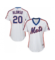 Women's New York Mets #20 Pete Alonso Authentic White Alternate Cool Base Baseball Jersey