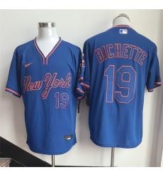 Men's New York Mets #19 Bo Bichette Blue Stitched Baseball Jersey