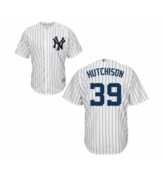 Youth New York Yankees #39 Drew Hutchison Authentic White Home Baseball Jersey