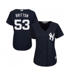 Women's New York Yankees #53 Zach Britton Authentic Navy Blue Alternate Baseball Jersey
