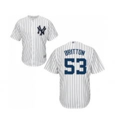 Youth New York Yankees #53 Zach Britton Authentic White Home Baseball Jersey