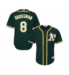 Youth Oakland Athletics #8 Robbie Grossman Replica Green Alternate 1 Cool Base Baseball Jersey