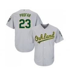 Men's Oakland Athletics #23 Jurickson Profar Replica Grey Road Cool Base Baseball Jersey