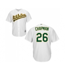 Men's Oakland Athletics #26 Matt Chapman Replica White Home Cool Base Baseball Jersey