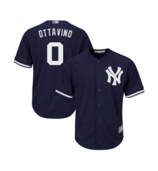 Youth New York Yankees #0 Adam Ottavino Authentic Navy Blue Alternate Baseball Jersey