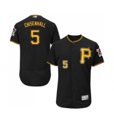 Men's Pittsburgh Pirates #5 Lonnie Chisenhall Black Alternate Flex Base Authentic Collection Baseball Jersey