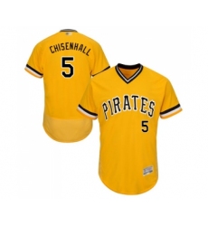 Men's Pittsburgh Pirates #5 Lonnie Chisenhall Gold Alternate Flex Base Authentic Collection Baseball Jersey