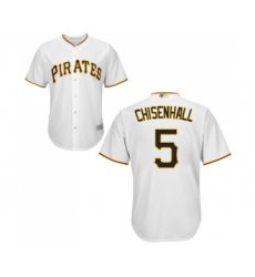 Youth Pittsburgh Pirates #5 Lonnie Chisenhall Replica White Home Cool Base Baseball Jersey