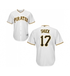 Men's Pittsburgh Pirates #17 JB Shuck Replica White Home Cool Base Baseball Jersey
