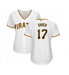 Women's Pittsburgh Pirates #17 JB Shuck Replica White Home Cool Base Baseball Jersey