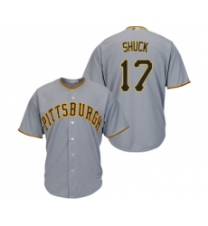 Youth Pittsburgh Pirates #17 JB Shuck Replica Grey Road Cool Base Baseball Jersey