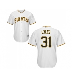 Men's Pittsburgh Pirates #31 Jordan Lyles Replica White Home Cool Base Baseball Jersey