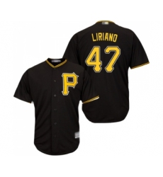Men's Pittsburgh Pirates #47 Francisco Liriano Replica Black Alternate Cool Base Baseball Jersey