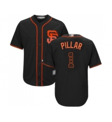 Men's San Francisco Giants #1 Kevin Pillar Authentic Black Team Logo Fashion Cool Base Baseball Jersey