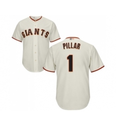 Youth San Francisco Giants #1 Kevin Pillar Replica Cream Home Cool Base Baseball Jersey