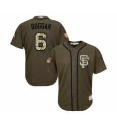 Men's San Francisco Giants #6 Steven Duggar Authentic Green Salute to Service Baseball Jersey