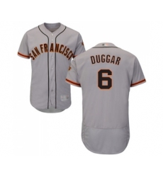 Men's San Francisco Giants #6 Steven Duggar Grey Road Flex Base Authentic Collection Baseball Jersey