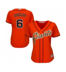 Women's San Francisco Giants #6 Steven Duggar Replica Orange Alternate Cool Base Baseball Jersey