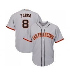 Men's San Francisco Giants #8 Gerardo Parra Replica Grey Road Cool Base Baseball Jersey
