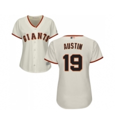 Women's San Francisco Giants #19 Tyler Austin Replica Cream Home Cool Base Baseball Jersey