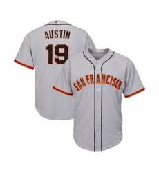 Youth San Francisco Giants #19 Tyler Austin Replica Grey Road Cool Base Baseball Jersey