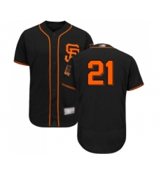 Men's San Francisco Giants #21 Stephen Vogt Black Alternate Flex Base Authentic Collection Baseball Jersey