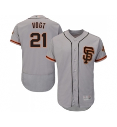 Men's San Francisco Giants #21 Stephen Vogt Grey Alternate Flex Base Authentic Collection Baseball Jersey