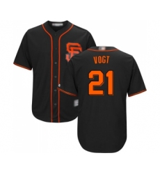 Men's San Francisco Giants #21 Stephen Vogt Replica Black Alternate Cool Base Baseball Jersey