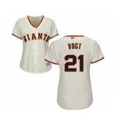 Women's San Francisco Giants #21 Stephen Vogt Replica Cream Home Cool Base Baseball Jersey