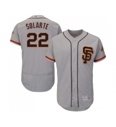 Men's San Francisco Giants #22 Yangervis Solarte Grey Alternate Flex Base Authentic Collection Baseball Jersey