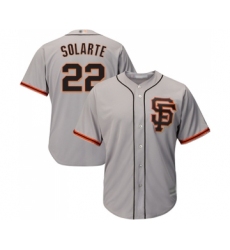 Youth San Francisco Giants #22 Yangervis Solarte Replica Grey Road 2 Cool Base Baseball Jersey