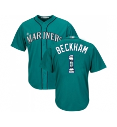 Men's Seattle Mariners #1 Tim Beckham Authentic Teal Green Team Logo Fashion Cool Base Baseball Jersey
