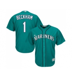 Men's Seattle Mariners #1 Tim Beckham Replica Teal Green Alternate Cool Base Baseball Jersey