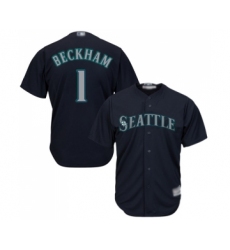 Youth Seattle Mariners #1 Tim Beckham Replica Navy Blue Alternate 2 Cool Base Baseball Jersey