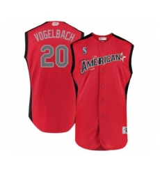 Men's Seattle Mariners #20 Dan Vogelbach Authentic Red American League 2019 Baseball All-Star Jersey