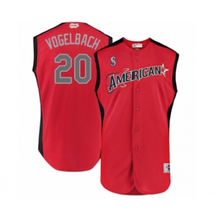 Youth Seattle Mariners #20 Dan Vogelbach Authentic Red American League 2019 Baseball All-Star Jersey