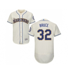 Men's Seattle Mariners #32 Jay Bruce Cream Alternate Flex Base Authentic Collection Baseball Jersey