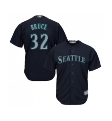 Men's Seattle Mariners #32 Jay Bruce Replica Navy Blue Alternate 2 Cool Base Baseball Jersey