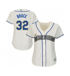 Women's Seattle Mariners #32 Jay Bruce Replica Cream Alternate Cool Base Baseball Jersey