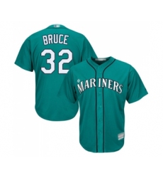 Youth Seattle Mariners #32 Jay Bruce Replica Teal Green Alternate Cool Base Baseball Jersey