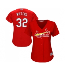 Women's St. Louis Cardinals #32 Matt Wieters Replica Red Alternate Cool Base Baseball Jersey
