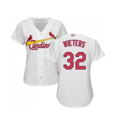 Women's St. Louis Cardinals #32 Matt Wieters Replica White Home Cool Base Baseball Jersey