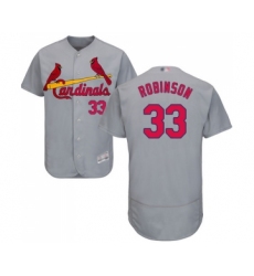 Men's St. Louis Cardinals #33 Drew Robinson Grey Road Flex Base Authentic Collection Baseball Jersey