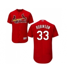 Men's St. Louis Cardinals #33 Drew Robinson Red Alternate Flex Base Authentic Collection Baseball Jersey