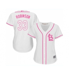 Women's St. Louis Cardinals #33 Drew Robinson Replica White Fashion Cool Base Baseball Jersey